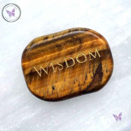 Tiger Eye Wisdom Palm Stone